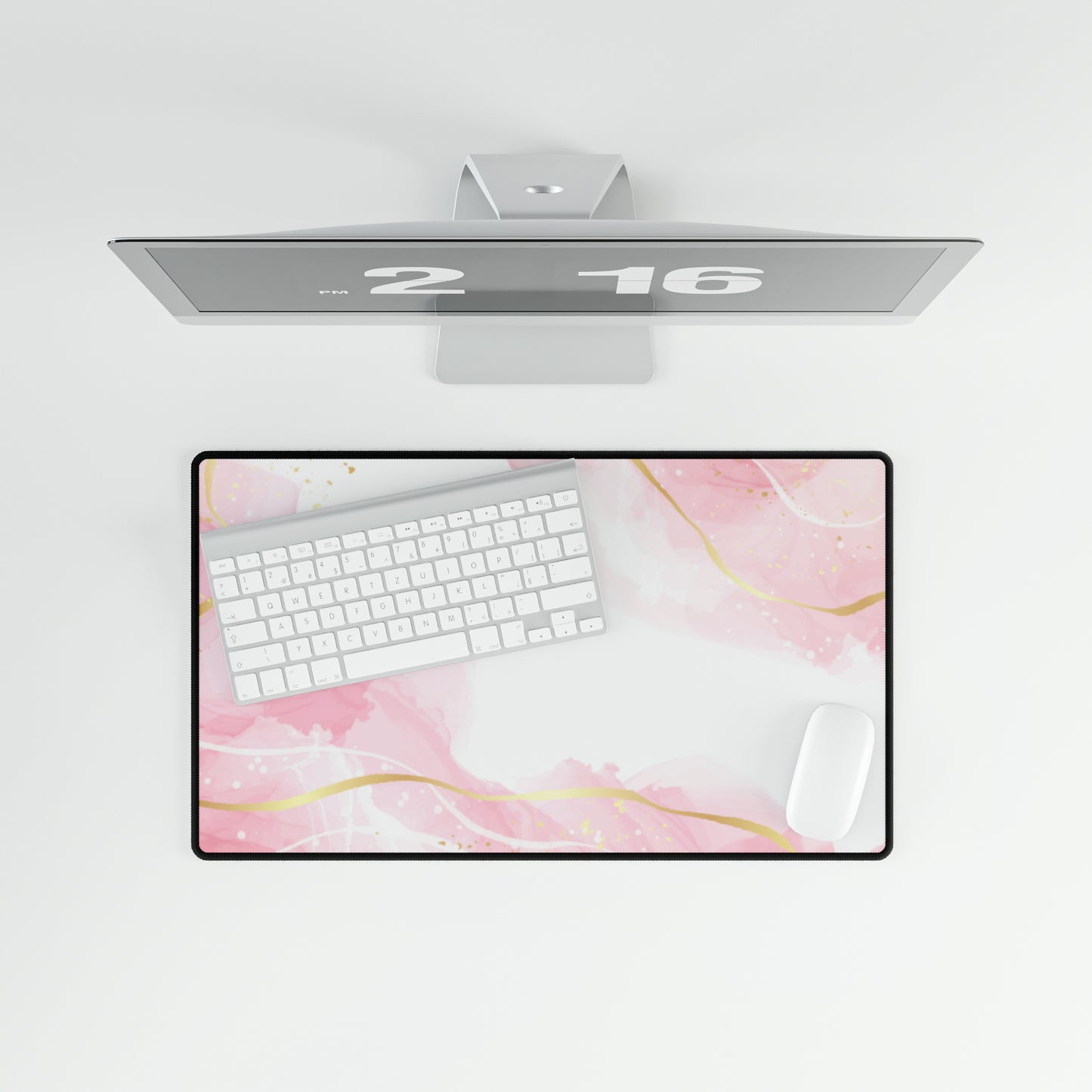 Pink and Gold Desk Mat