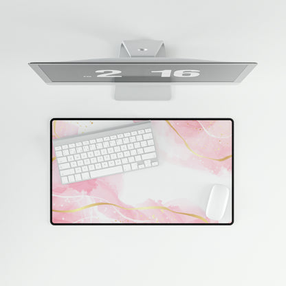 Pink and Gold Desk Mat