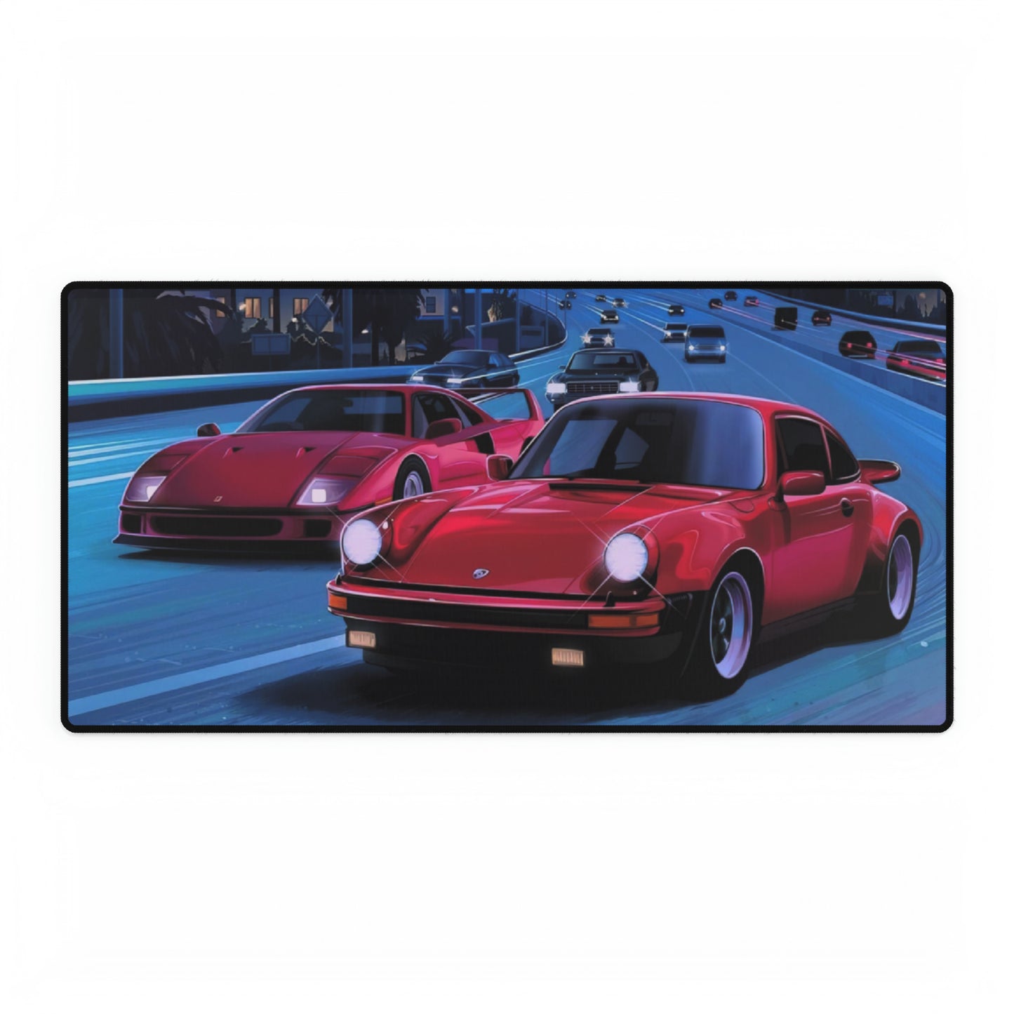 Retro Ferrari & Porsche Desk Mat