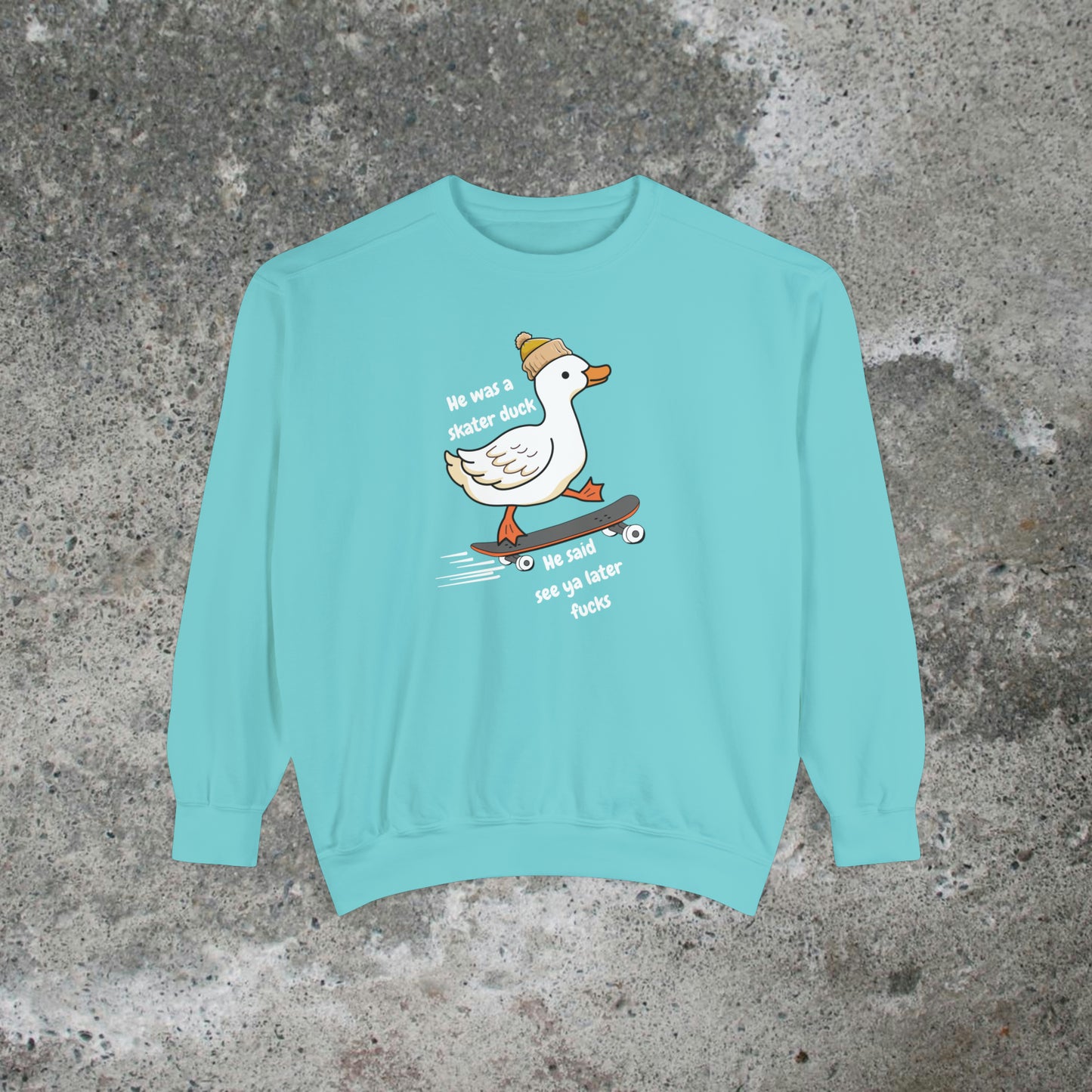 He Was A Skater Duck Heavy Sweatshirt Unisex