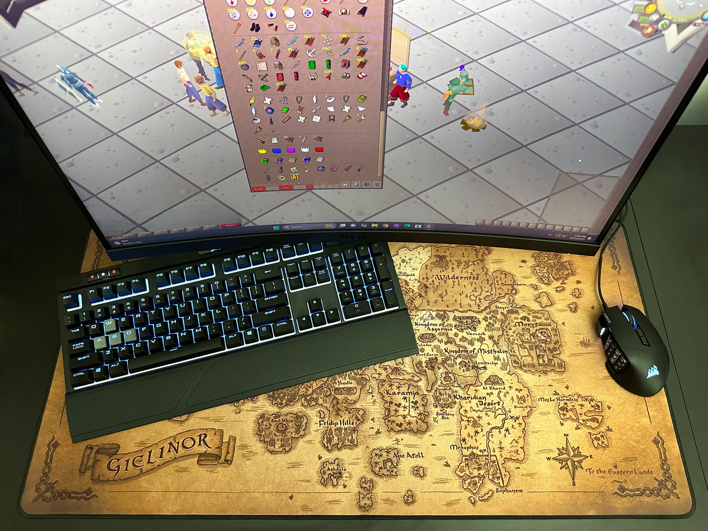 OSRS Gielinor Map Desk Mat